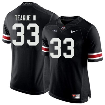 NCAA Ohio State Buckeyes Men's #33 Master Teague III Black Nike Football College Jersey ZMU3845RU